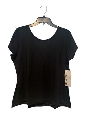 Phoenix Black Scoop Neck Short Sleeve Tee